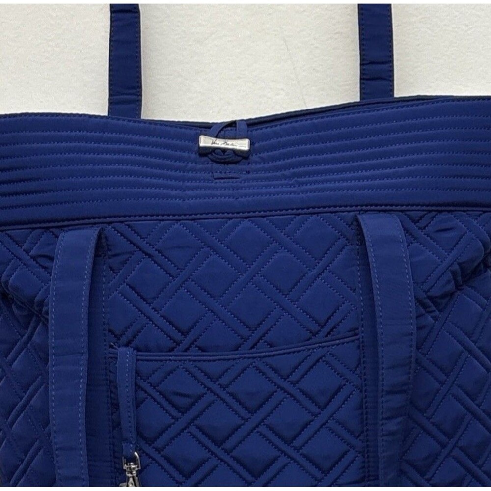 Vera Bradley Original Tote, Navy Blue Diamond Quilted, 15”X16”, NWOT - Picture 2 of 12